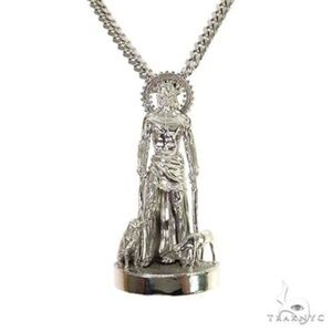 .925 Silver Large St. Lazarus Cuban Chain Set